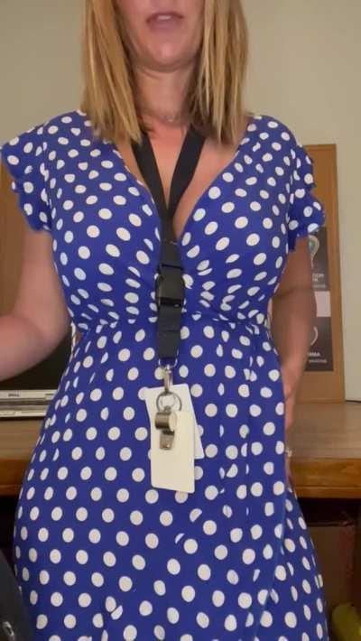 MILF Teacher Tit Slapping in class