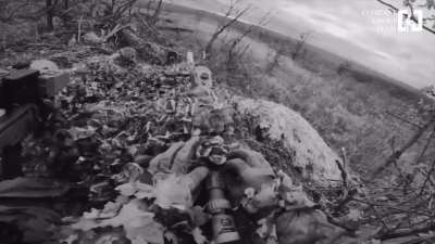 A pair of Ukrainian sniper of the 