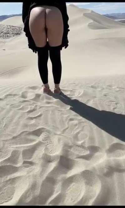 As the moon rises over the dunes... 😉