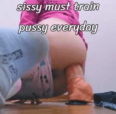 sissy has an obligation to keep her pussy soft, smooth, shaved and wet to serve Alpha Cock.
