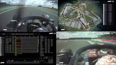 Onboard of Hamilton & Verstappen's Final Lap combined with the Driver Tracker + Timings