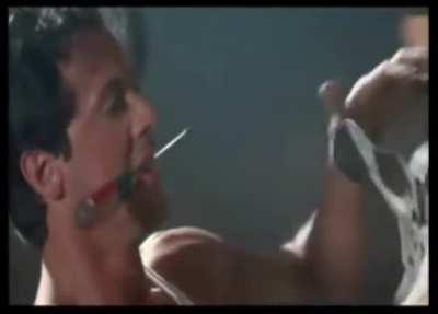 In the Movie Lock Up with Sylvester Stallone, Sylvester Stallone has no idea about how to use a screwdriver 👍🏾