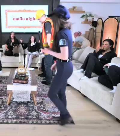 TinaKitten mafia night cop outfit - July 2025