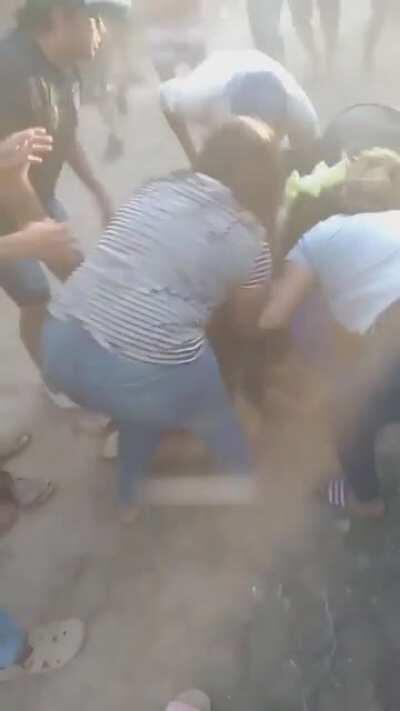 Woman Gets Hit By Horse in Argentina