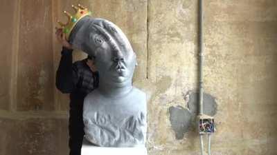 Notorious B.I.G. stretchable paper sculpture by Felix Semper