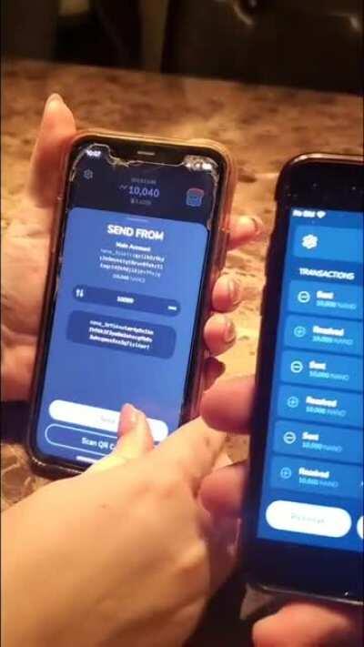 10,000 Nano transfer video. You guessed it. Still fast, still feeless.