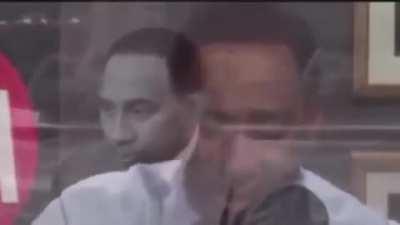 Live look at Stephen A Smith after the news that Shohei will be gracing the cover of MLB The Show 22