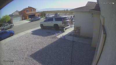 Kid in my neighborhood blindly makes a turn without slowing down