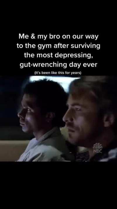 on our way to the gym