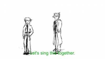 Just a silly animatic I made of Jotaro and Rohan('s voice actors) singing - sorry it's a bit long