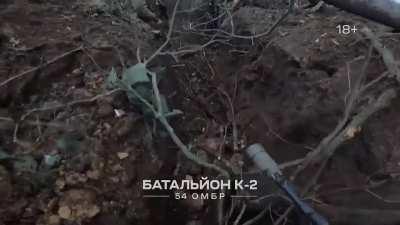 First-person POV of the UA K-2 mechanized battalion capturing and clearing a RU position