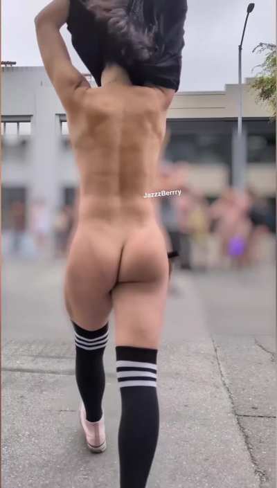 Stripping out of my shirt in public