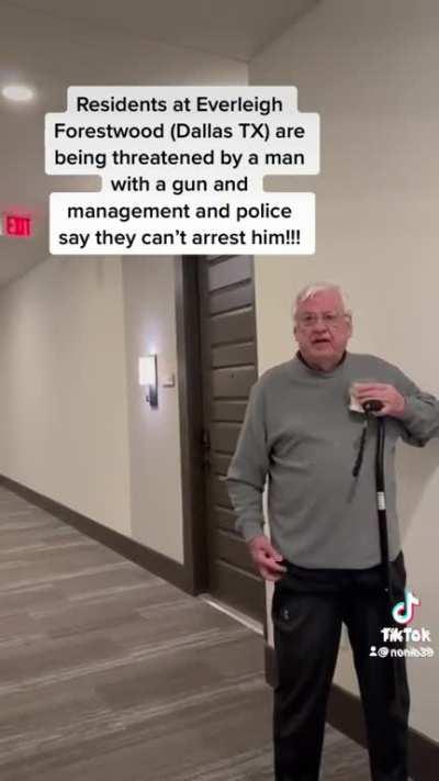 Altercation with the elderly in the hallway.