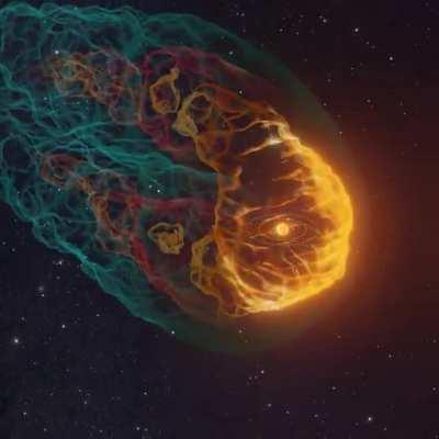 The magnetic heliosphere balloon that protects the solar system from the unseen dangers of the universe.