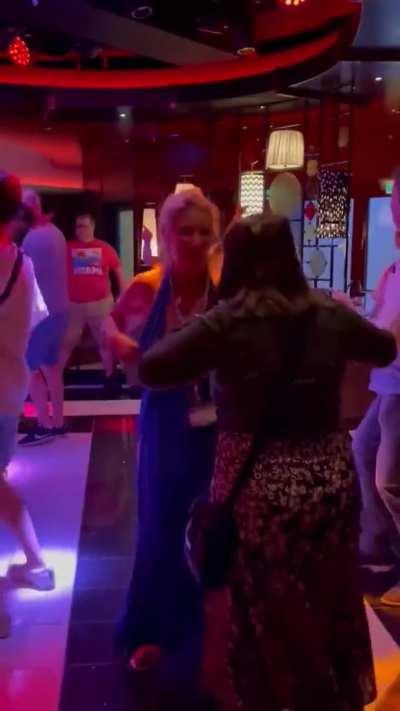 Dancing at the work function party