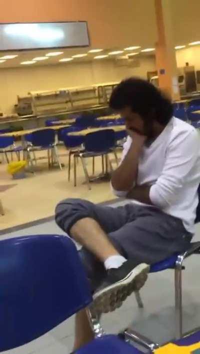 My friend took this video of me 7 years ago trying to solve a bug in the program.