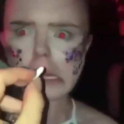 she looks scared asf