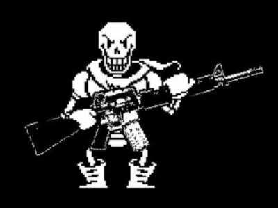 OH NO PAPYRUS HAS A GUN... proceeds to rap