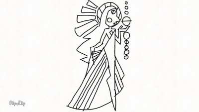 Pink shows Blue and Yellow her drawing