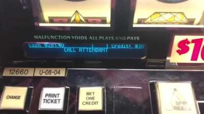 Guy winning the jackpot while streaming live