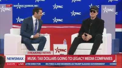 Elon Musk out of his mind on drugs during a CPAC interview.