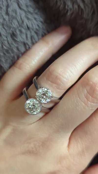 Comparing OEC lab diamond vs OEC moissanite