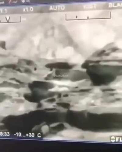 Houthi militants neutralised by a volley of Mk19 grenades
