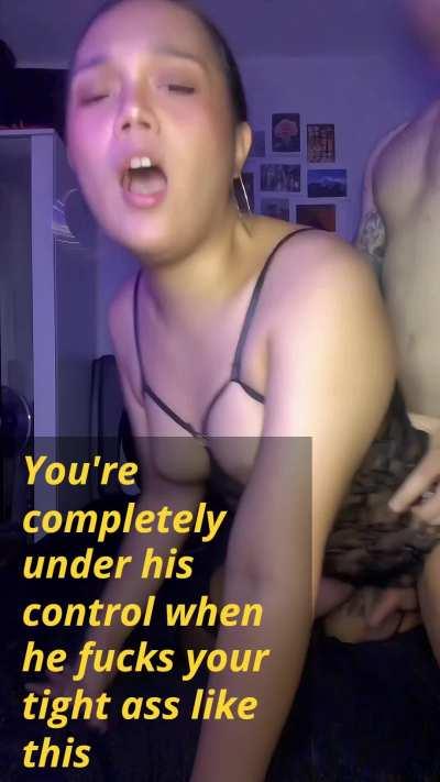 So don't fight it sissy, just become his fuckmeat🤤