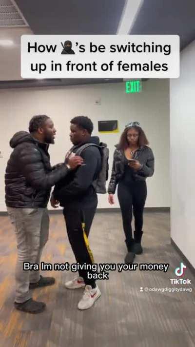 How dudes be switching up in front of females 😂