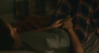 Re-post. Natalia using a cell as vibrator.