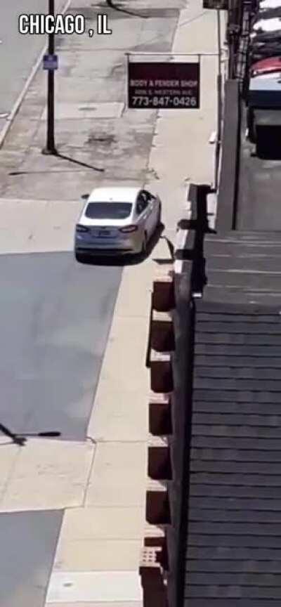 Throwing rocks at passing cars...