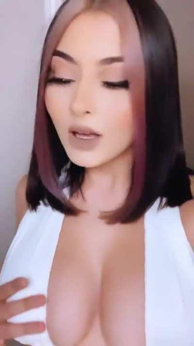 At the club with her twin