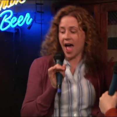 Dancing during karaoke (The Office S9E10)