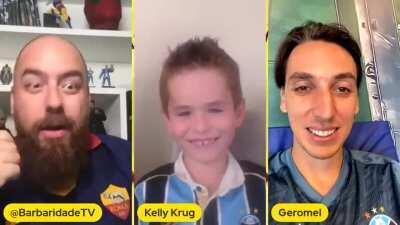 Torcedor corneta jogador do Grêmio em entrevista