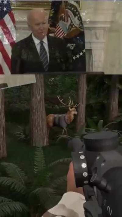 But deer do wear vests Mr. President