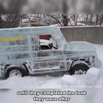 THEY WRAPPED A TRUCK WITH ICE