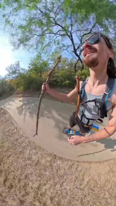 Some sticks are fun to destroy, while others make great tools.