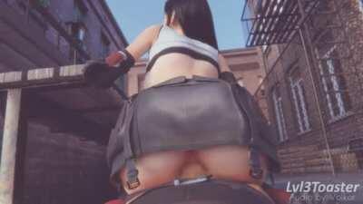 Tifa Lockhart Reverse Cowgirl Creampie (Lvl3Toaster) [Final Fantasy 7]