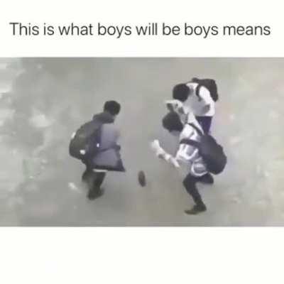 Just some boys having fun.