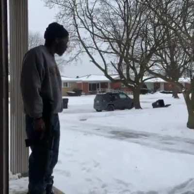Wcgw stealing a package off of a armed man's porch.