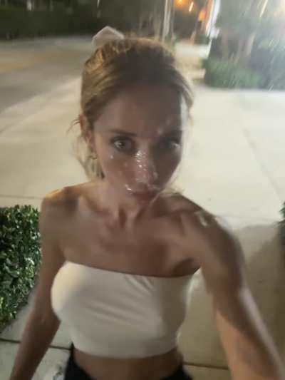 cum was dripping all over the sidewalk