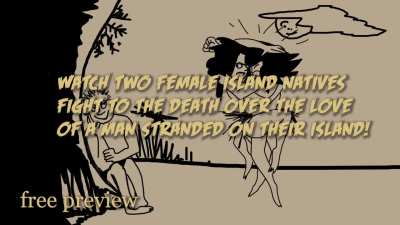 Animated island girls fighting for a man