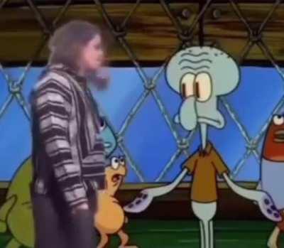 Squidward gets annoyed at work