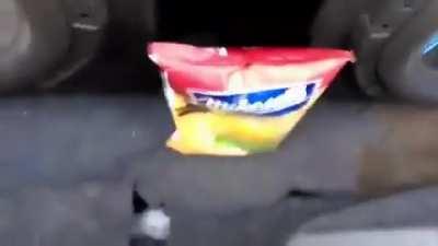 One way to open a bag of chips