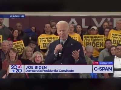 It almost sounds like a threat. Nobody should say they're suprised Biden is after our guns.