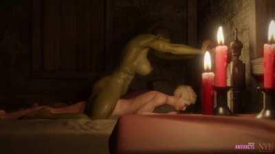 It seems our lovely lady chose wisely with the lovely Orc. (Nyl) [The Bordello: Part 1]