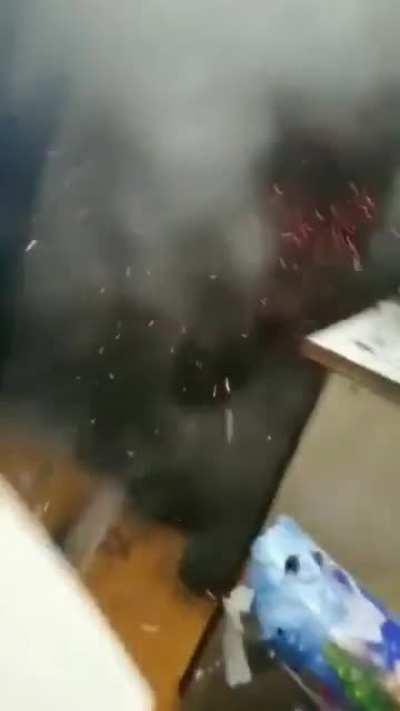 Chimney explodes because it wasn't cleaned