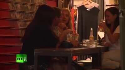 Israeli man tells reporters he is jealous that the Arab men are taking all the Jewish women