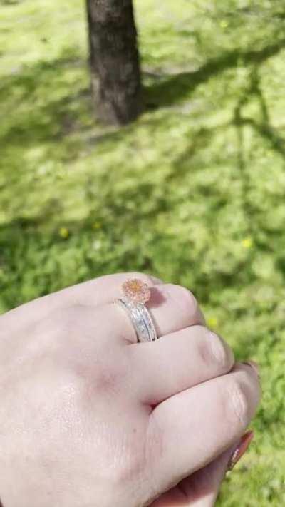 She’s here - my pink diamond wedding set