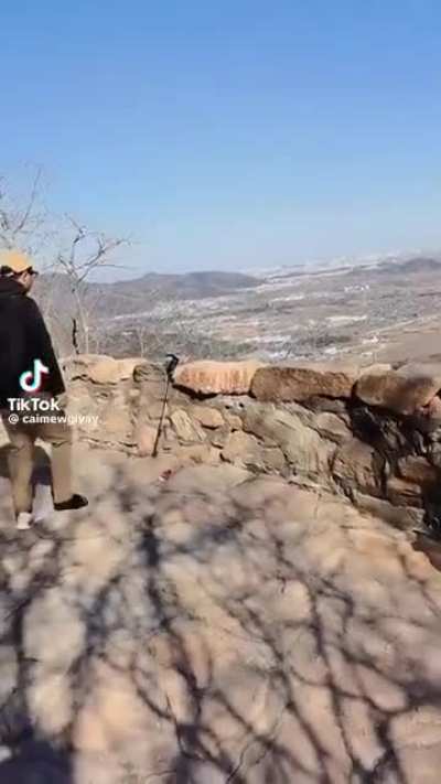Guy tries to litter in a cool way